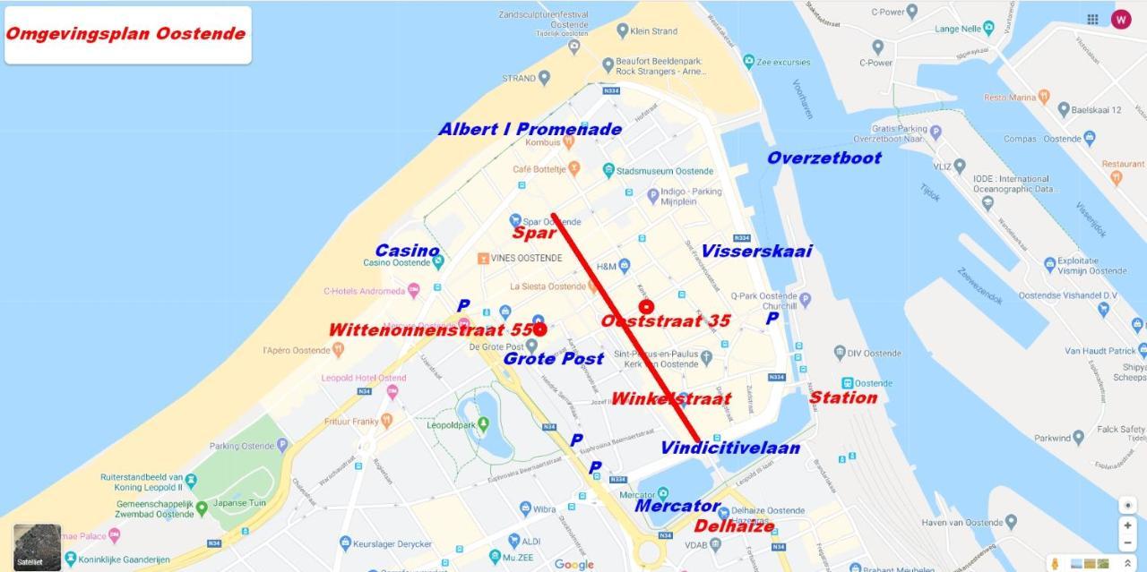 Prive-Kamer Centrum Oostende Met Eigen Badkamer/Wc Exterior foto